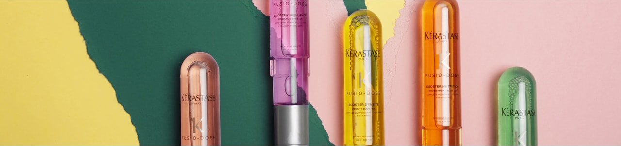Hero banner illustration for Fusio-Dose at the Salon article on Kérastase website